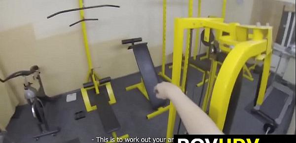  Blonde Stranger Fucking At Gym POV